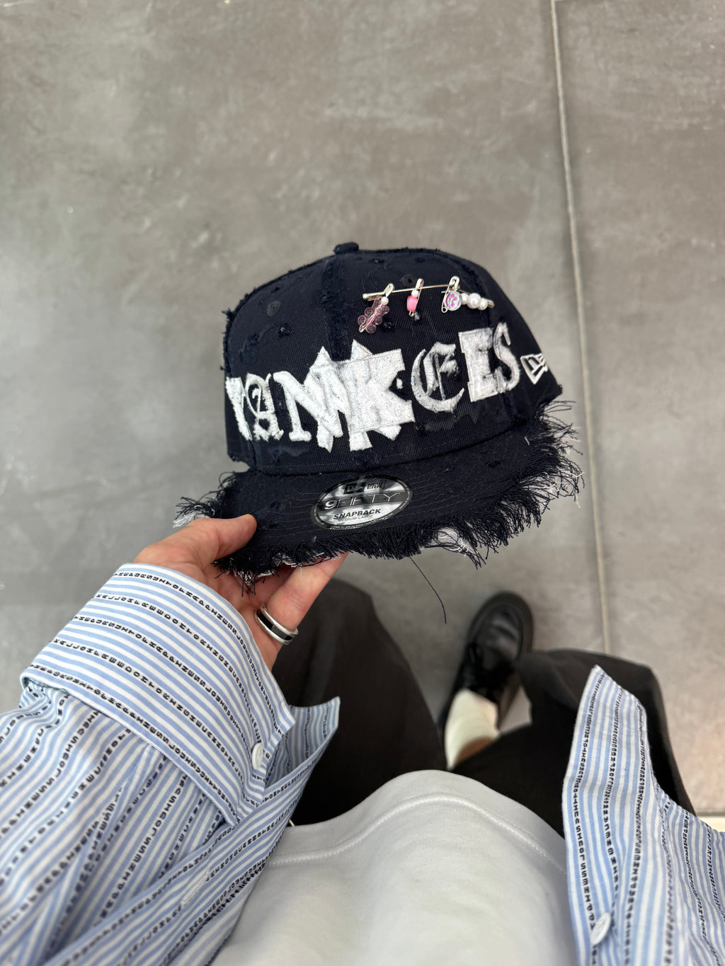 Cap NY ajustable visière plate