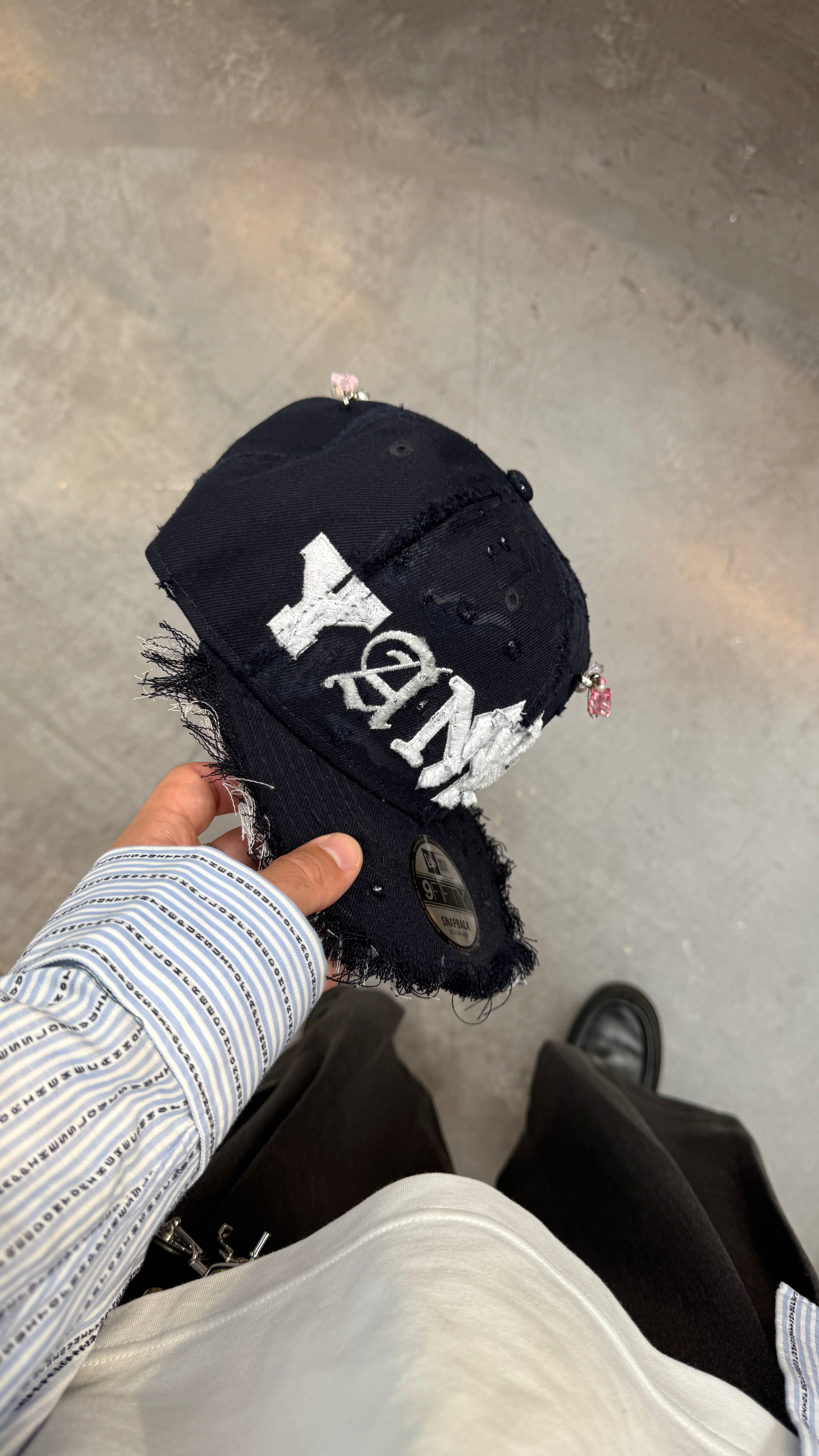 Cap NY ajustable visière plate