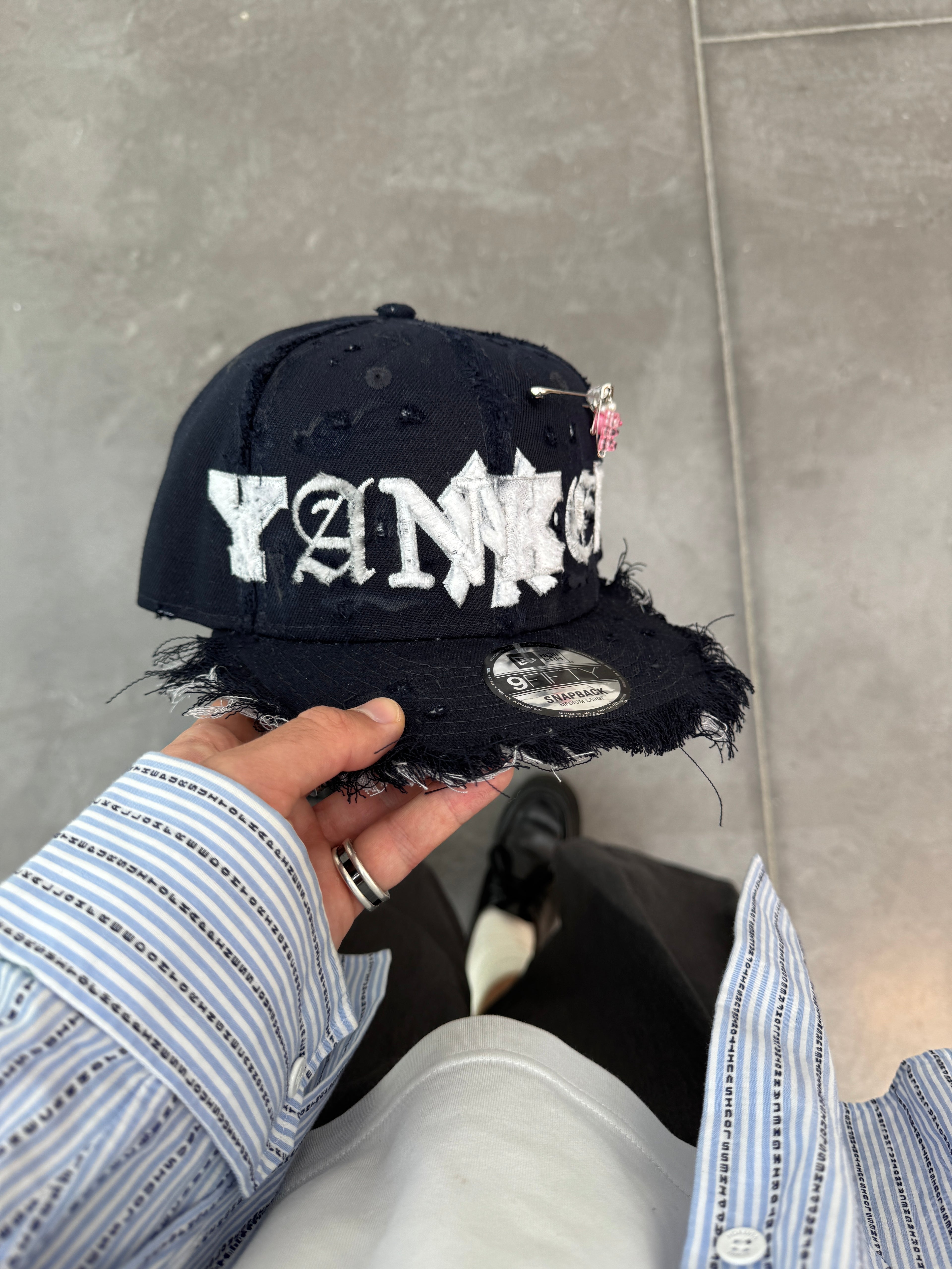 Cap NY ajustable visière plate