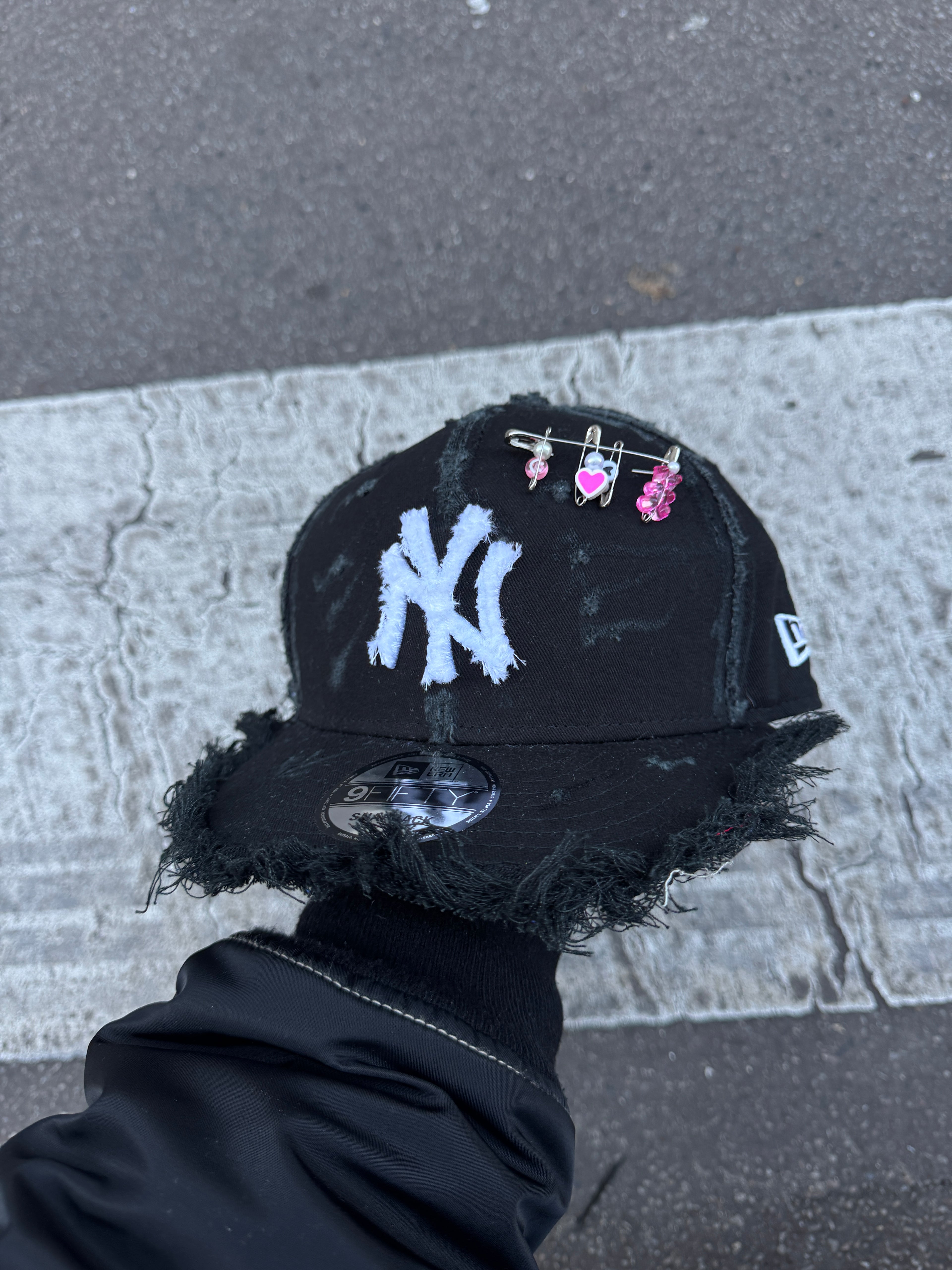 Cap NY ajustable visière plate